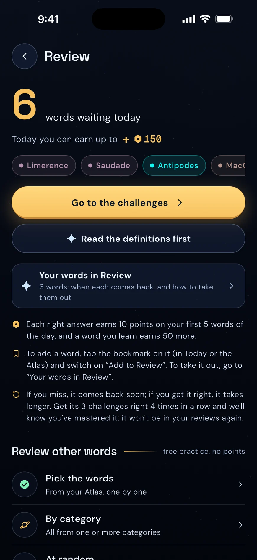 Review before you forget